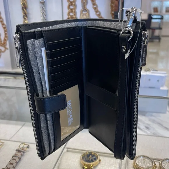 MICHAEL KORS Jet Set Lg Ombré Signature Logo Double Zip Wristlet Phone Holdr
NWT - Picture 16 of 16